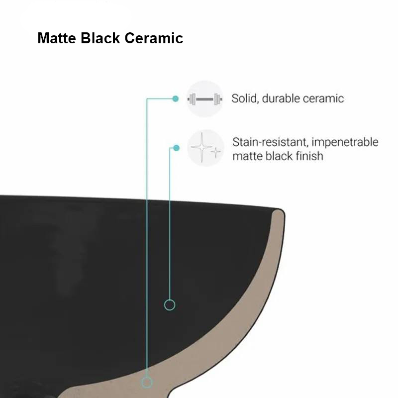 Wysokiej jakości matowy czarny ceramiczny blat ceramiczny w łazience w szafkach łazienkowych