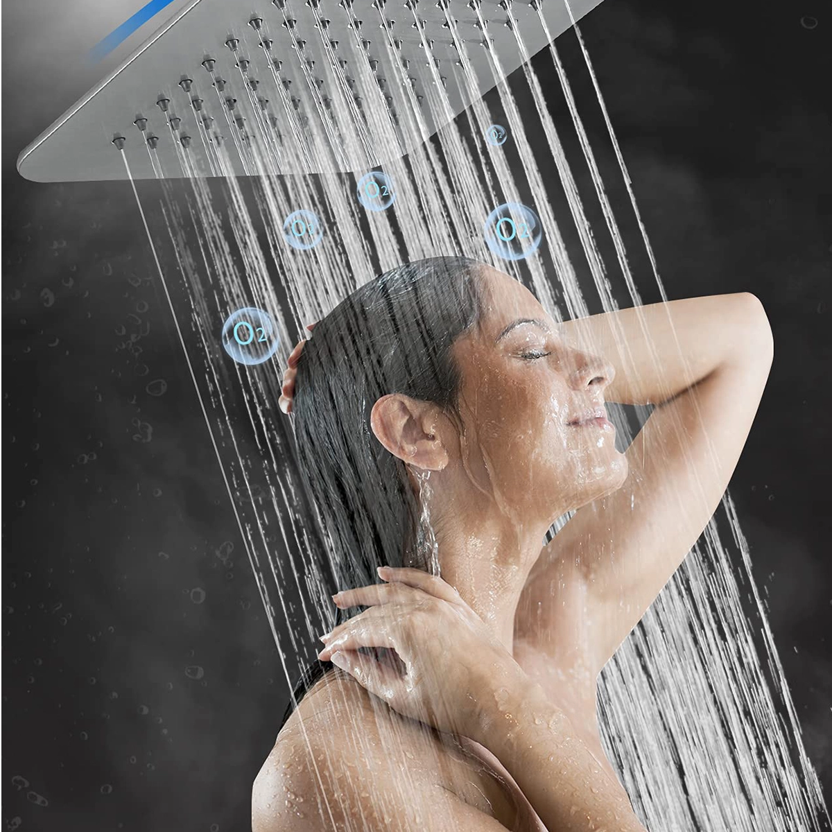 Aquacubic Łazienka Ukryty, polerowany, chromowany zestaw prysznicowy Wysokociśnieniowy system prysznicowy montowany na ścianie